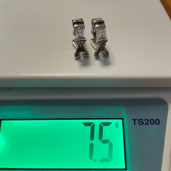 Silpada C1956 RARE Cubic Zirconia Omega Clip on Sterling Silver Earrings - Picture 16 of 16